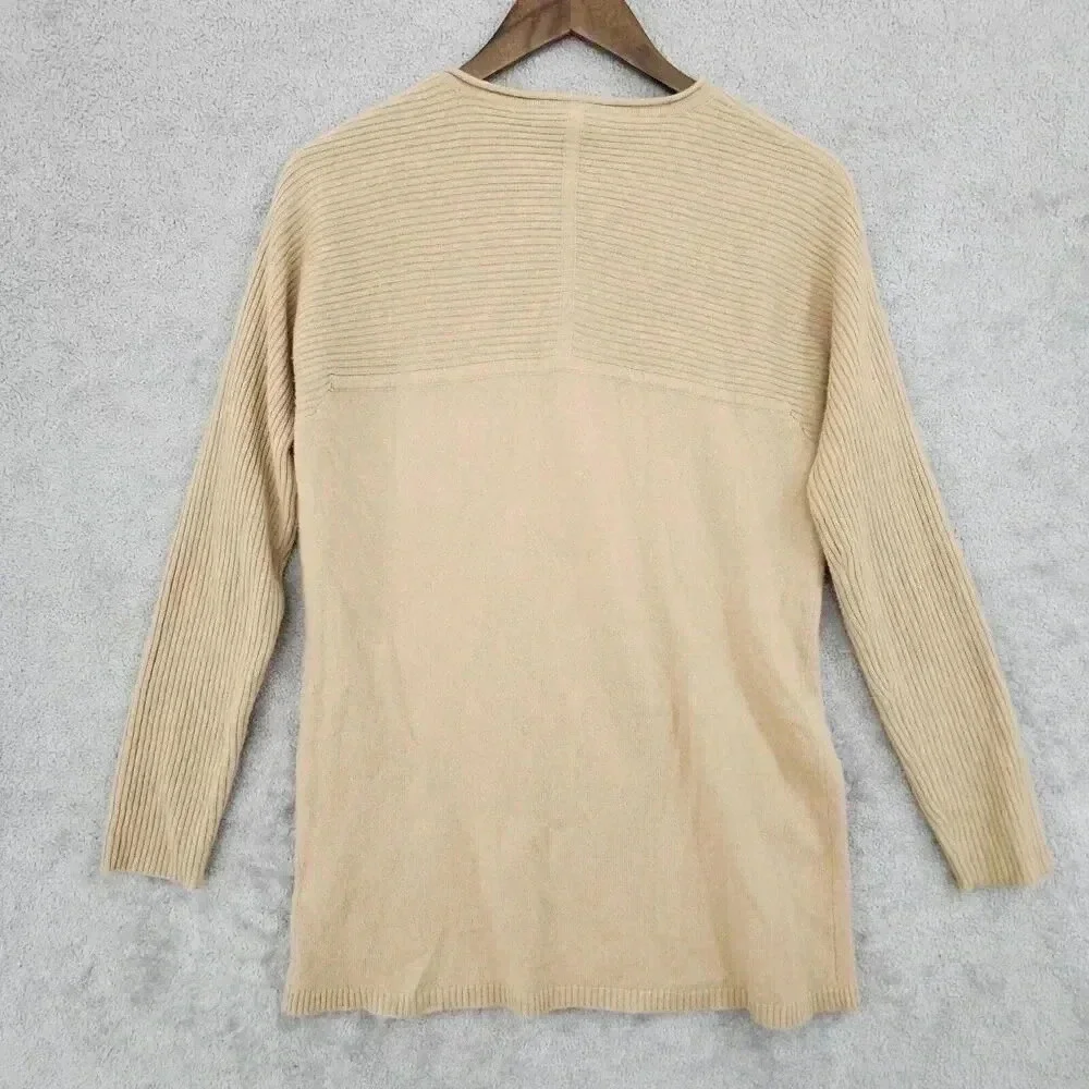 Tory Burch Women's Beige 100% Cashmere Sweater Size M 16PT